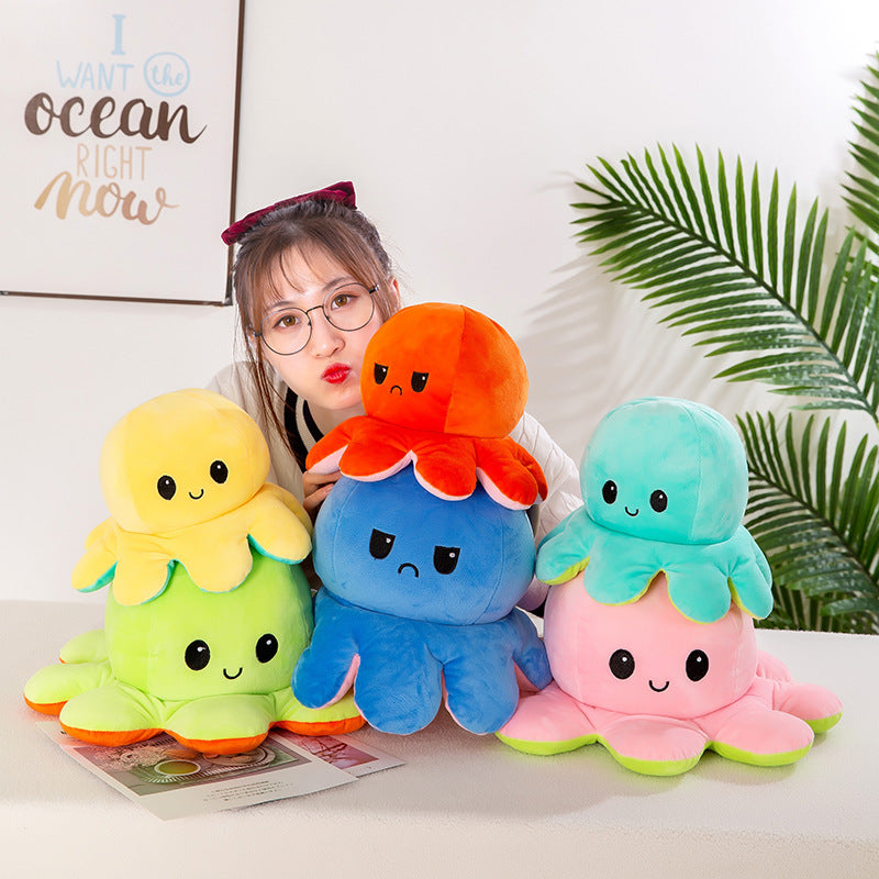 90cm-130cm Reversible Flip Giant Octopus Stuffed Plush Doll Gift Toys