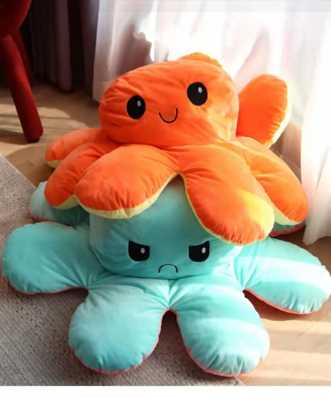 90cm-130cm Reversible Flip Giant Octopus Stuffed Plush Doll Gift Toys