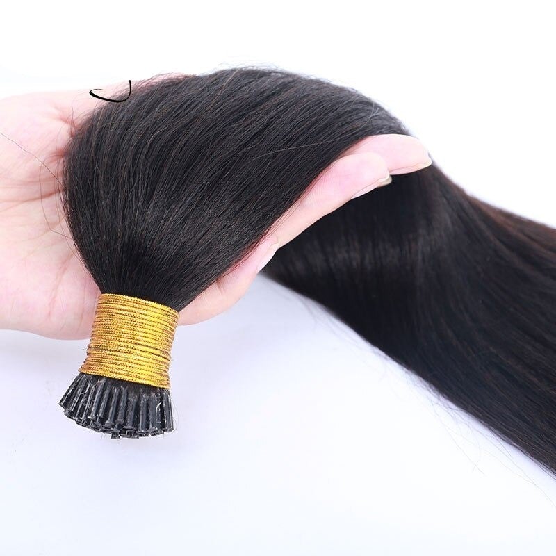 Brazilian Straight Human Hair I Tip Microlinks Bulk Braiding Human Hai